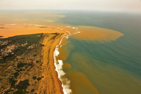 foz do rio doce vista de cima rejeito samarco
