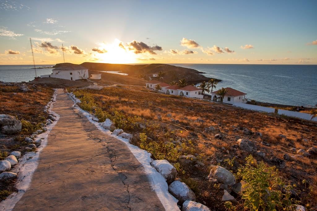 Pôr do sol, visto da ilha de Santa Bárbara, Abrolhos-BA