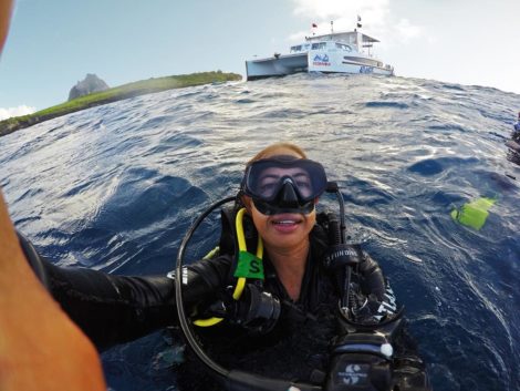 scuba mergulho autonomo selfie